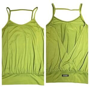 K-Deer Microflex Flow Tank Open Back Olive Green Sz Small